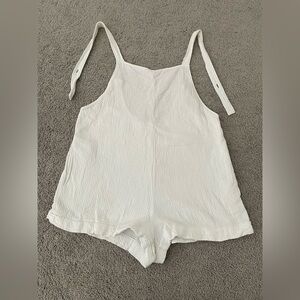 Zara White Sleeveless Romper